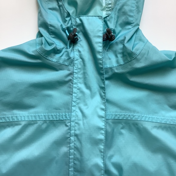 LANDS’ END Turquoise Windbreaker Rain Jacket - Picture 4 of 10